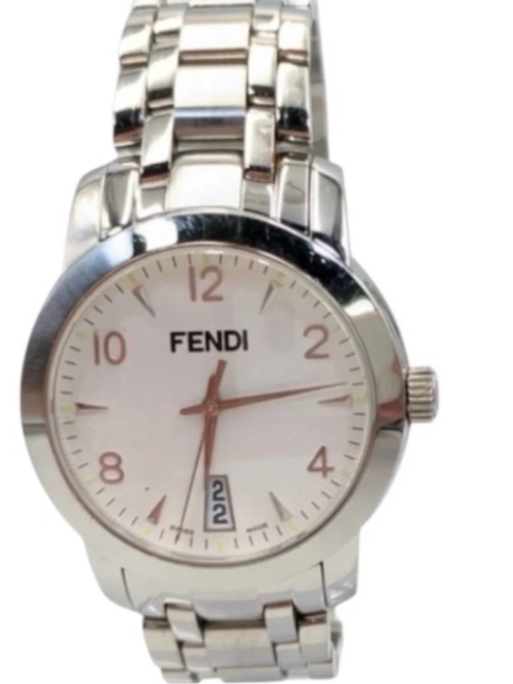 Authentic Fendi luxury designer stainless steel watch